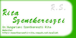 rita szentkereszti business card